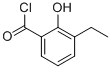 Benzoyl chloride,3-ethyl-2-hydroxy-(9ci) Structure,56394-92-4Structure