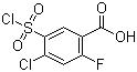 4-Chloro-5-(chlorosulfonyl)-2-fluorobenzoic acid Structure,56447-54-2Structure