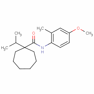 1-(Isopropyl)-n-(4-methoxy-2-methylphenyl)cycloheptanecarboxamide Structure,56471-69-3Structure