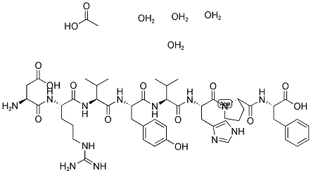 Asp-arg-val-tyr-val-his-pro-phe acoh 4h2o Structure,5649-07-0Structure