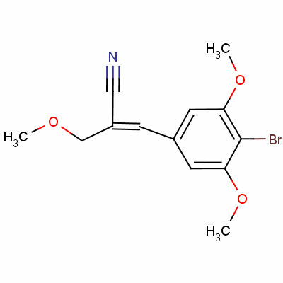 3-(4-Bromo-3,5-dimethoxyphenyl)-2-(methoxymethyl)acrylonitrile Structure,56518-39-9Structure