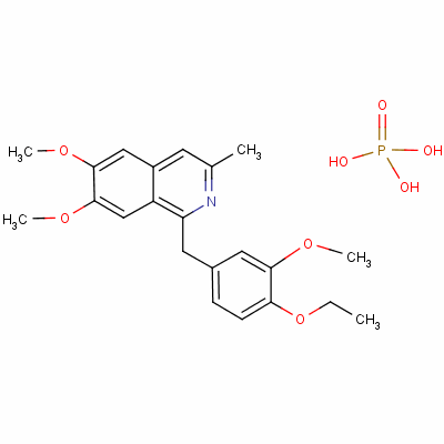 1-[(4-Ethoxy-3-methoxyphenyl)methyl]-6,7-dimethoxy-3-methylisoquinolinium dihydrogen phosphate Structure,5667-46-9Structure