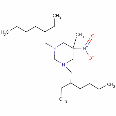 1,3-Bis(2-ethylhexyl)hexahydro-5-methyl-5-nitropyrimidine Structure,56672-87-8Structure