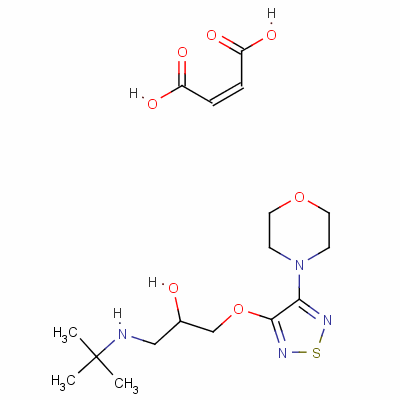 3-[3-(Tert-butylamino)-2-hydroxypropoxy]-4-morpholino-1,2,5-thiadiazole monomaleate Structure,57073-55-9Structure