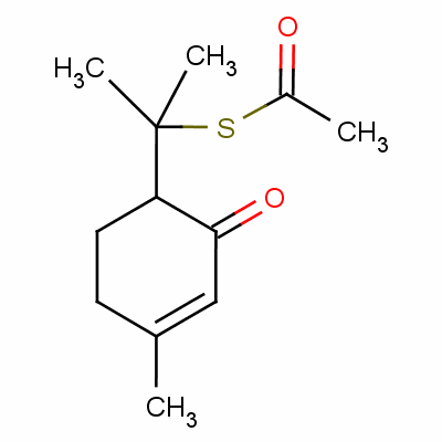 S-[1-methyl-1-(4-methyl-2-oxo-3-cyclohexen-1-yl)ethyl] ethanethioate Structure,57074-35-8Structure