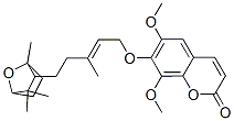 6,8-Dimethoxy-7-[[3-methyl-5-(1,3,3-trimethyl-7-oxabicyclo[2.2.1]hept-2-yl)-2-pentenyl ]oxy]-2h-1-benzopyran-2-one Structure,57110-45-9Structure