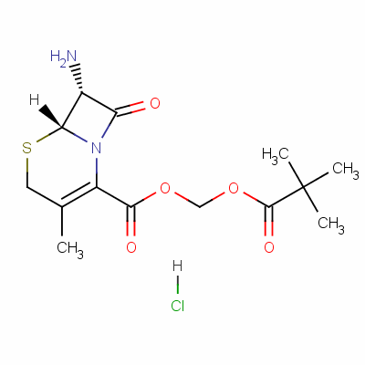 (Pivaloyloxy)methyl (6r-trans)-7-amino-3-methyl-8-oxo-5-thia-1-azabicyclo[4.2.0]oct-2-ene-2-carboxylate monohydrochloride Structure,57184-01-7Structure