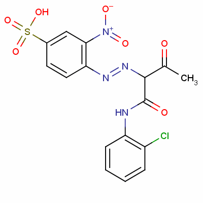 4-[[1-[[(2-Chlorophenyl)amino]carbonyl ]-2-oxopropyl ]azo]-3-nitrobenzenesulphonic acid Structure,57206-99-2Structure