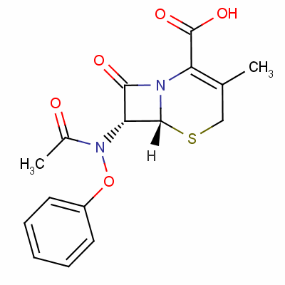 (6R-trans)-7-(acetylphenoxyamino)-3-methyl-8-oxo-5-thia-1-azabicyclo[4.2.0]oct-2-ene-2-carboxylic acid Structure,57320-90-8Structure