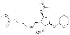 (Z)-7-[(1r,2r,3r,5s)-5-acetoxy-2-formyl-3-(tetrahydro-pyran-2-yloxy)-cyclopentyl]-hept-5-enoic acid methyl ester Structure,57429-55-7Structure