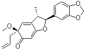 (2S)-2α-(1,3-benzodioxole-5-yl)-3β-methyl-5α-methoxy-5-allyl-2,3,5,6-tetrahydrobenzofuran-6-one Structure,57430-03-2Structure