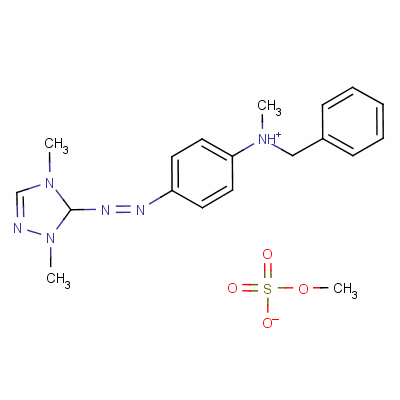 5-[[4-[Benzylmethylamino]phenyl]azo]-1,4-dimethyl-1h-1,2,4-triazolium methyl sulphate Structure,57583-72-9Structure