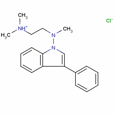 N,n,n’-trimethyl-n’-(3-phenyl-1h-indol-1-yl)ethylenediamine monohydrochloride Structure,57647-35-5Structure