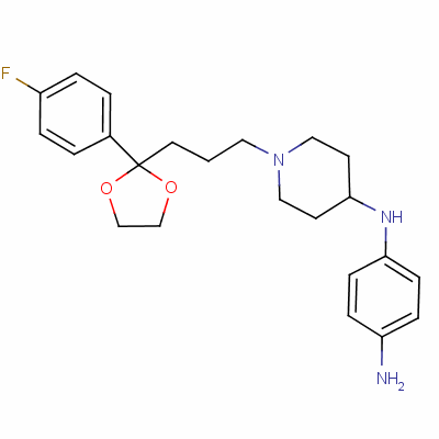 N-[1-[3-[2-(4-fluorophenyl)-1,3-dioxolan-2-yl ]propyl ]piperidin-4-yl ]benzene-1,4-diamine Structure,57718-48-6Structure