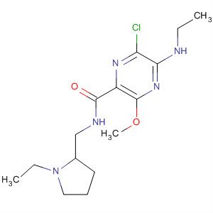 N-[(1-ethylpyrrolidin-2-yl)methyl ]-6-chloro-5-(ethylamino)-3-methoxypyrazine-2-carboxamide Structure,57796-25-5Structure