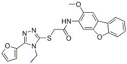 Acetamide,2-[[4-ethyl-5-(2-furanyl)-4h-1,2,4-triazol-3-yl ]thio]-n-(2-methoxy-3-dibenzofuranyl)-(9ci) Structure,577981-45-4Structure