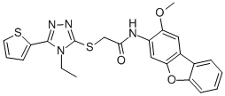 Acetamide,2-[[4-ethyl-5-(2-thienyl)-4h-1,2,4-triazol-3-yl ]thio]-n-(2-methoxy-3-dibenzofuranyl)-(9ci) Structure,577986-57-3Structure