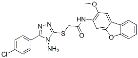 Acetamide,2-[[4-amino-5-(4-chlorophenyl)-4h-1,2,4-triazol-3-yl ]thio]-n-(2-methoxy-3-dibenzofuranyl)-(9ci) Structure,578699-92-0Structure