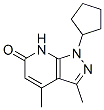 6H-pyrazolo[3,4-b]pyridin-6-one,1-cyclopentyl-1,7-dihydro-3,4-dimethyl-(9ci) Structure,578743-92-7Structure