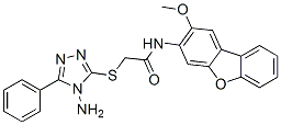 Acetamide,2-[(4-amino-5-phenyl-4h-1,2,4-triazol-3-yl)thio]-n-(2-methoxy-3-dibenzofuranyl)-(9ci) Structure,578745-02-5Structure