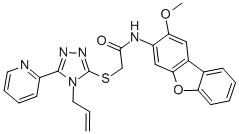 Acetamide,n-(2-methoxy-3-dibenzofuranyl)-2-[[4-(2-propenyl)-5-(2-pyridinyl)-4h-1,2,4-triazol-3-yl ]thio]-(9ci) Structure,578745-65-0Structure