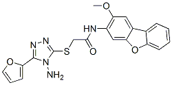 Acetamide,2-[[4-amino-5-(2-furanyl)-4h-1,2,4-triazol-3-yl ]thio]-n-(2-methoxy-3-dibenzofuranyl)-(9ci) Structure,578747-30-5Structure