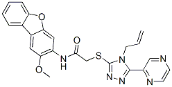 Acetamide,n-(2-methoxy-3-dibenzofuranyl)-2-[[4-(2-propenyl)-5-pyrazinyl-4h-1,2,4-triazol-3-yl ]thio]-(9ci) Structure,578759-77-0Structure