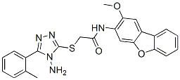 Acetamide,2-[[4-amino-5-(2-methylphenyl)-4h-1,2,4-triazol-3-yl ]thio]-n-(2-methoxy-3-dibenzofuranyl)-(9ci) Structure,578762-73-9Structure