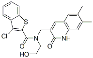 Benzo[b]thiophene-2-carboxamide,3-chloro-n-[(1,2-dihydro-6,7-dimethyl-2-oxo-3-quinolinyl)methyl ]-n-(2-hydroxyethyl)-(9ci) Structure,579455-48-4Structure