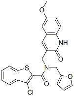 Benzo[b]thiophene-2-carboxamide,3-chloro-n-[(1,2-dihydro-6-methoxy-2-oxo-3-quinolinyl)methyl ]-n-(2-furanylmethyl)-(9ci) Structure,579457-51-5Structure