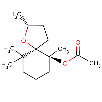 [2Alpha,5beta(s*)]-2,6,10,10-tetramethyl-1-oxaspiro[4.5]decan-6-yl acetate Structure,57967-74-5Structure