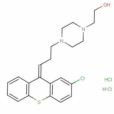 2-[4-[(3Z)-3-(2-chlorothioxanthen-9-ylidene)propyl]piperazin-1-yl]ethanol dihydrochloride Structure,58045-23-1Structure