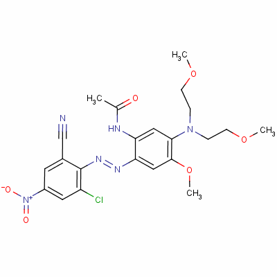 N-[5-[bis(2-methoxyethyl)amino]-2-[(2-chloro-6-cyano-4-nitrophenyl)azo]-4-methoxyphenyl ]acetamide Structure,58049-96-0Structure