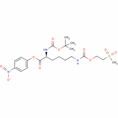 4-Nitrophenyl n2-(tert-butoxycarbonyl)-n6-[[2-(methylsulphonyl)ethoxy]carbonyl]-l-lysinate Structure,58082-65-8Structure