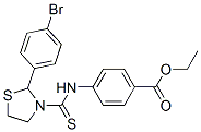 Benzoic acid,4-[[[2-(4-bromophenyl)-3-thiazolidinyl ]thioxomethyl ]amino]-,ethyl ester (9ci) Structure,581781-19-3Structure