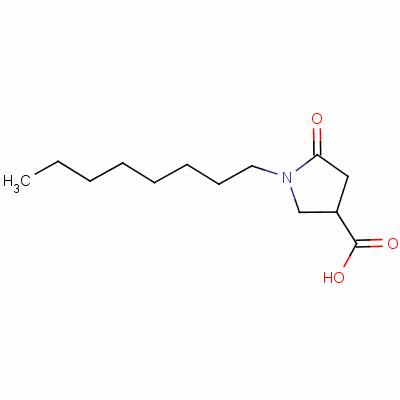 1-Octyl-5-oxopyrrolidine-3-carboxylic acid Structure,58505-91-2Structure