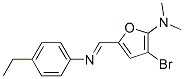 2-Furanamine,3-bromo-5-[[(4-ethylphenyl)imino]methyl ]-n,n-dimethyl- Structure,586339-32-4Structure