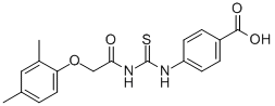 4-[[[[(2,4-Dimethylphenoxy)acetyl ]amino]thioxomethyl ]amino]-benzoic acid Structure,586391-32-4Structure