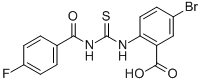 5-Bromo-2-[[[(4-fluorobenzoyl)amino]thioxomethyl ]amino]-benzoic acid Structure,586391-99-3Structure