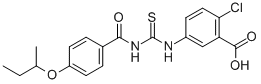 2-Chloro-5-[[[[4-(1-methylpropoxy)benzoyl ]amino]thioxomethyl ]amino]-benzoic acid Structure,586392-40-7Structure