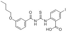 2-[[[(3-Butoxybenzoyl)amino]thioxomethyl ]amino]-5-iodo-benzoic acid Structure,586393-42-2Structure