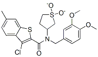 Benzo[b]thiophene-2-carboxamide,3-chloro-n-[(3,4-dimethoxyphenyl)methyl ]-6-methyl-n-(tetrahydro-1,1-dioxido-3-thienyl)-(9ci) Structure,586994-82-3Structure