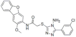 Acetamide,2-[[4-amino-5-(3-chlorophenyl)-4h-1,2,4-triazol-3-yl ]thio]-n-(2-methoxy-3-dibenzofuranyl)-(9ci) Structure,587005-46-7Structure