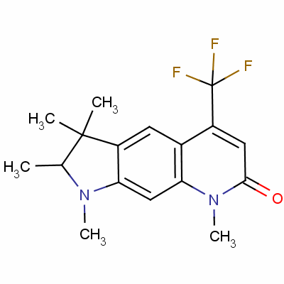 1,2,3,8-Tetrahydro-1,2,3,3,8-pentamethyl-5-(trifluoromethyl)-7h-pyrrolo[3,2-g]quinolin-7-one Structure,58721-74-7Structure