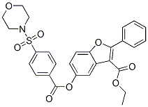 3-Benzofurancarboxylicacid,5-[[4-(4-morpholinylsulfonyl)benzoyl]oxy]-2-phenyl-,ethylester(9ci) Structure,587836-62-2Structure