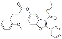 3-Benzofurancarboxylicacid,5-[[3-(2-methoxyphenyl)-1-oxo-2-propenyl]oxy]-2-phenyl-,ethylester(9ci) Structure,587838-99-1Structure