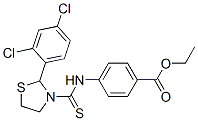 Benzoic acid,4-[[[2-(2,4-dichlorophenyl)-3-thiazolidinyl ]thioxomethyl ]amino]-,ethyl ester (9ci) Structure,587850-15-5Structure