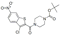 1-Piperazinecarboxylicacid,4-[(3-chloro-6-nitrobenzo[b]thien-2-yl)carbonyl ]-,1,1-dimethylethylester(9ci) Structure,587852-85-5Structure