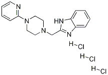 1H-Benzimidazole, 2-[[4-(2-pyridinyl)-1-piperazinyl]methyl]-, hydrochloride (1:3) Structure,587870-77-7Structure