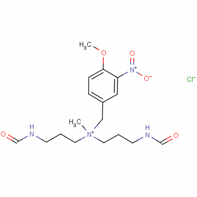 Bis[3-(formylamino)propyl ](4-methoxy-3-nitrobenzyl)methylammonium chloride Structure,58795-54-3Structure